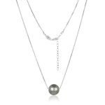 14 Karat Gold 13mm Silver Tahitian Pearl Necklace