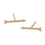 14 Karat Gold Hammered Arrow Stud Earrings