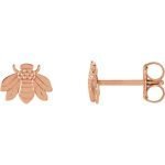 14 Karat Gold Bumblebee Stud Earrings