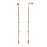 14 Karat Gold Micro-Pave Diamond Wheel and Cone Drop Earrings