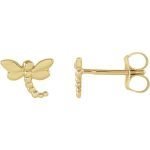 14 Karat Gold Dragonfly Stud Earrings