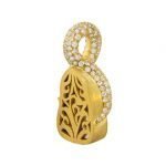 22 Karat Gold & Platinum Australian Opal Pave Diamond Pendant