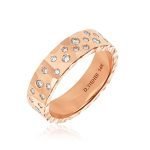 14 Karat Rose Gold Sparkling Diamond Ring