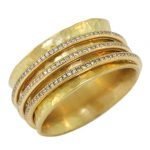 18 Karat Gold Pave Diamond Spinner Ring