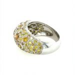 18 Karat Gold Yellow Diamond Cocktail Ring