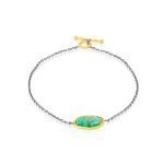 22 Karat Gold Wrapped Emerald Bracelet