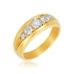 22 Karat Gold Salt & Pepper Diamonds Ring