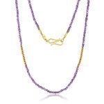 22 Karat Gold Amethyst Bead Necklace