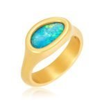 22 Karat Gold Free Form Opal Cocktail Ring