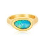 22 Karat Gold Free Form Opal Cocktail Ring