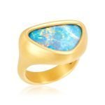 22 Karat Gold Free Form Opal Cocktail Ring