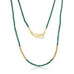 22 Karat Gold Nephrite Bead Necklace