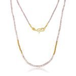 22 Karat Gold Pink Sapphire Bead Necklace