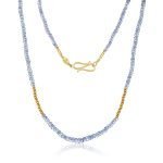 22 Karat Gold Tanzanite Bead Necklace
