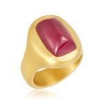 22 Karat Gold Sugarloaf Ruby Cocktail Ring