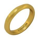 22 Karat Gold Wave Ring, 4mm