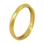 22 Karat Gold Wave Ring, 2mm