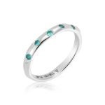 Platinum Paraiba Tourmaline Eternity Wave Ring
