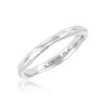 Hammered Platinum Wave Ring