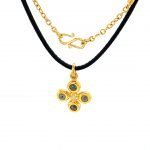 22 Karat Gold Diamond Cross Necklace