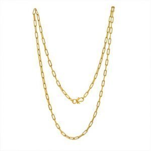22 Karat Gold Handmade Rectangle links Chain Light