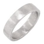 Platinum Band Lightly Hammered, 5mm
