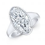 18 Karat Gold 6.5 CTW Oval Solitaire Diamond Ring