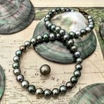 18 Karat Gold Multi Colored Tahitian Pearl Necklace