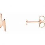 14 Karat Gold Lightning Bolt Stud Earrings