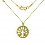 22 Karat Gold Emerald Tree of Life Charm Necklace (Copy)