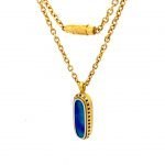 22 Karat Gold and Platinum Australian Opal and Sapphire Necklace