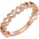 14 Karat Gold Open Hearts Ring