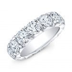 18 Karat Gold Round Diamonds Eternity Wedding Ring