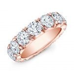 18 Karat Gold Round Diamonds Eternity Wedding Ring