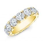 18 Karat Gold Round Diamonds Eternity Wedding Ring