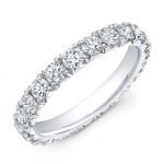 18 Karat Gold Round Diamonds Eternity Wedding Ring