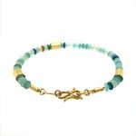 22 Karat Gold Roman Glass Bead Bracelet