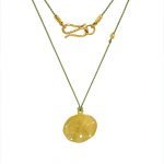 22 Karat Gold Sand Dollar Charm Necklace