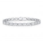 18 Karat Gold Oval Diamond Tennis Bracelet