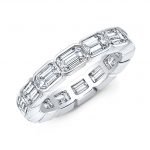 18 Karat Gold Emerald Cut Diamond Ring