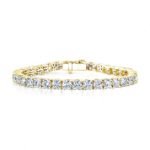 18 Karat Gold Round Diamond Tennis Bracelet