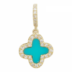 14 Karat Yellow Gold Gemstone Charm