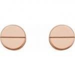 14 Karat Rose Gold Geometric Stud Earrings