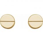 14 Karat Yellow Gold Geometric Stud Earrings