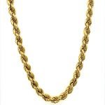 14 Karat Yellow Gold Light Weight Rope Chain