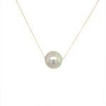 14 Karat Yellow Gold Tahitian Pearl Necklace