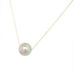 14 Karat Yellow Gold Tahitian Pearl Necklace