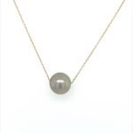 14 Karat Yellow Gold Tahitian Pearl Necklace