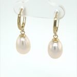 14 Karat Yellow Gold Fresh Water Pearls Earrings