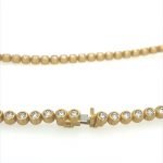 22 Karat Yellow Gold Diamond Bubbles Eternity Line Necklace